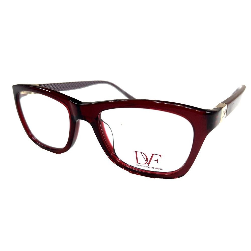 NEW Diane von Furstenberg DVF 5063 619 Glossy Burgundy Eyeglass Frames 50-18-130